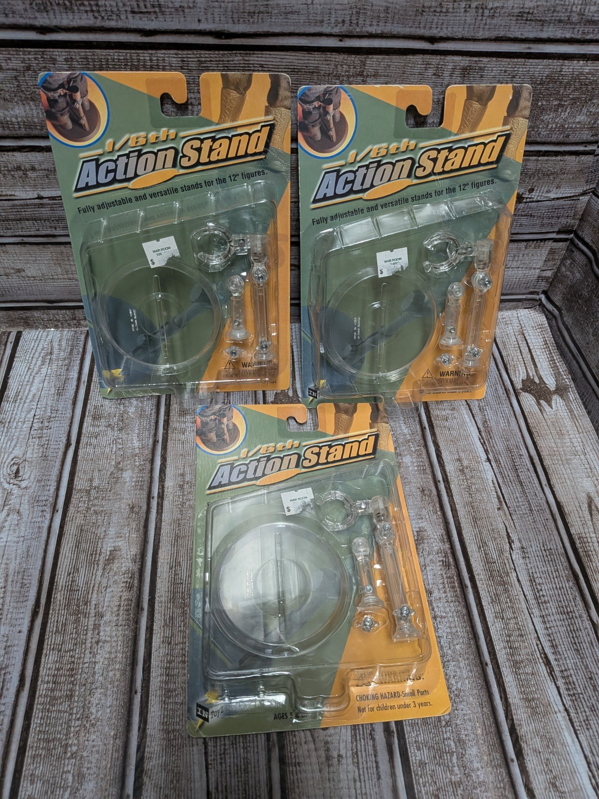 3 espositori per figurine scala 1/6 12"