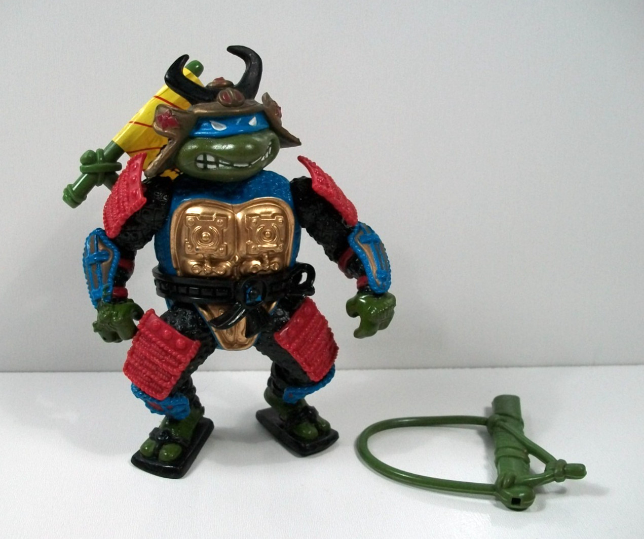 TMNT Modellino Leo Il Samurai delle Fogne con accessori - 1990 Playmates