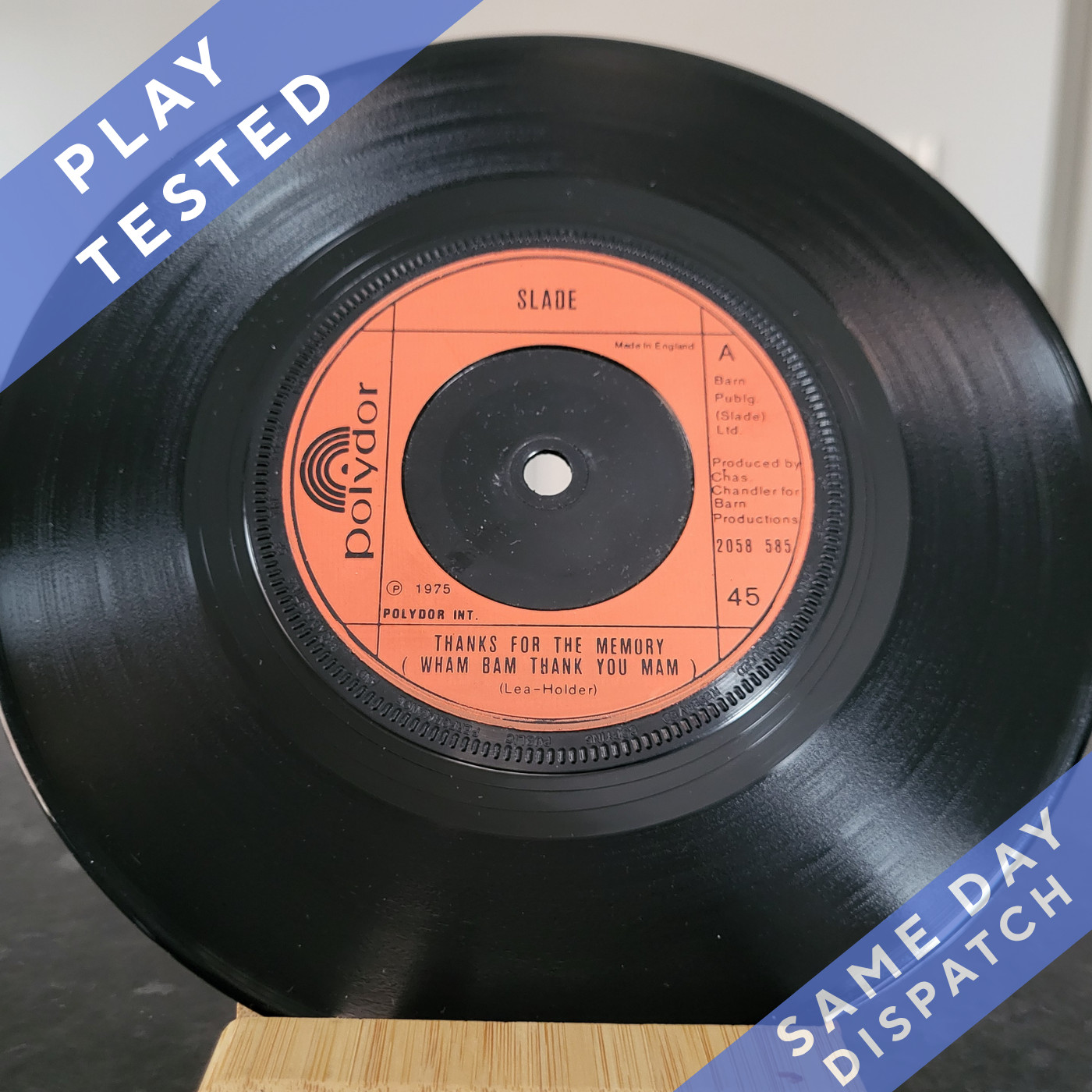 Slade – Thanks For The Memory (Wham Bam Thank You Mam) (1975) - 7" Vinyl -EX