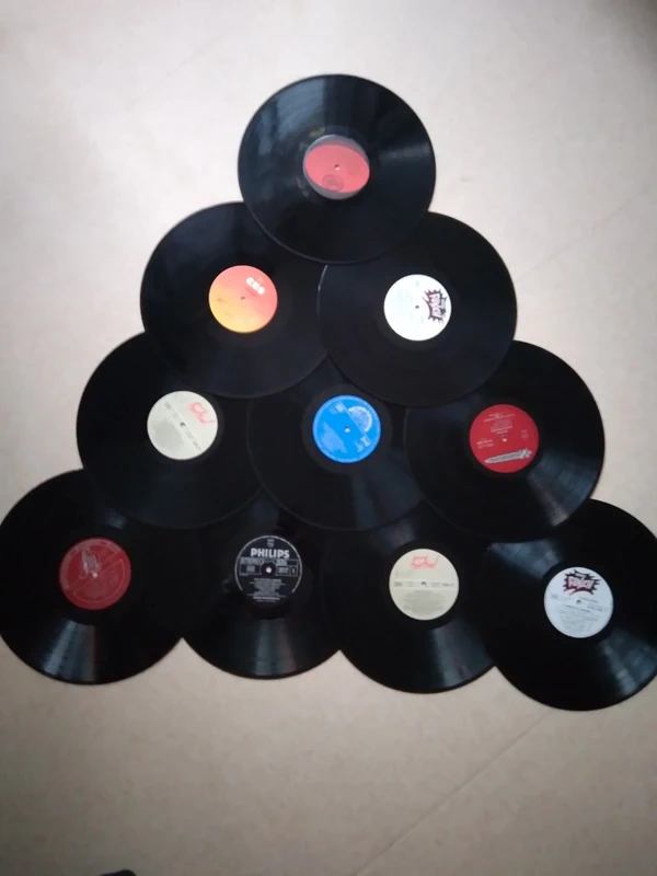 Lot de 10 vinyles 33 tours pour décorations