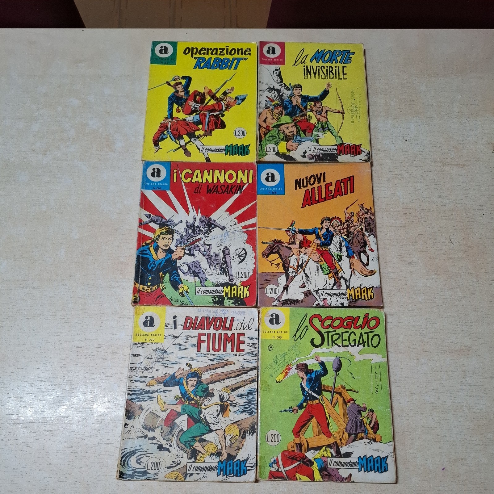IL COMANDANTE MARK  COLLANA ARALDO Lotto  N.51-53-54-56-57-58 