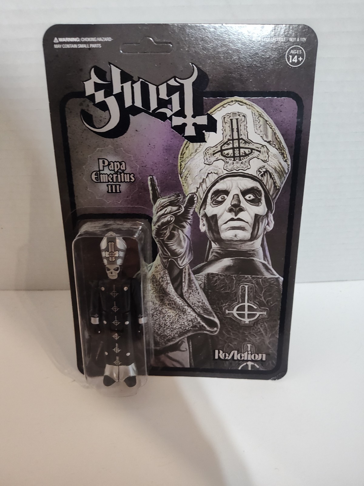 Ghost Papa Emeritus III Black Metal ReAction Figure Super7 2019 New on Card