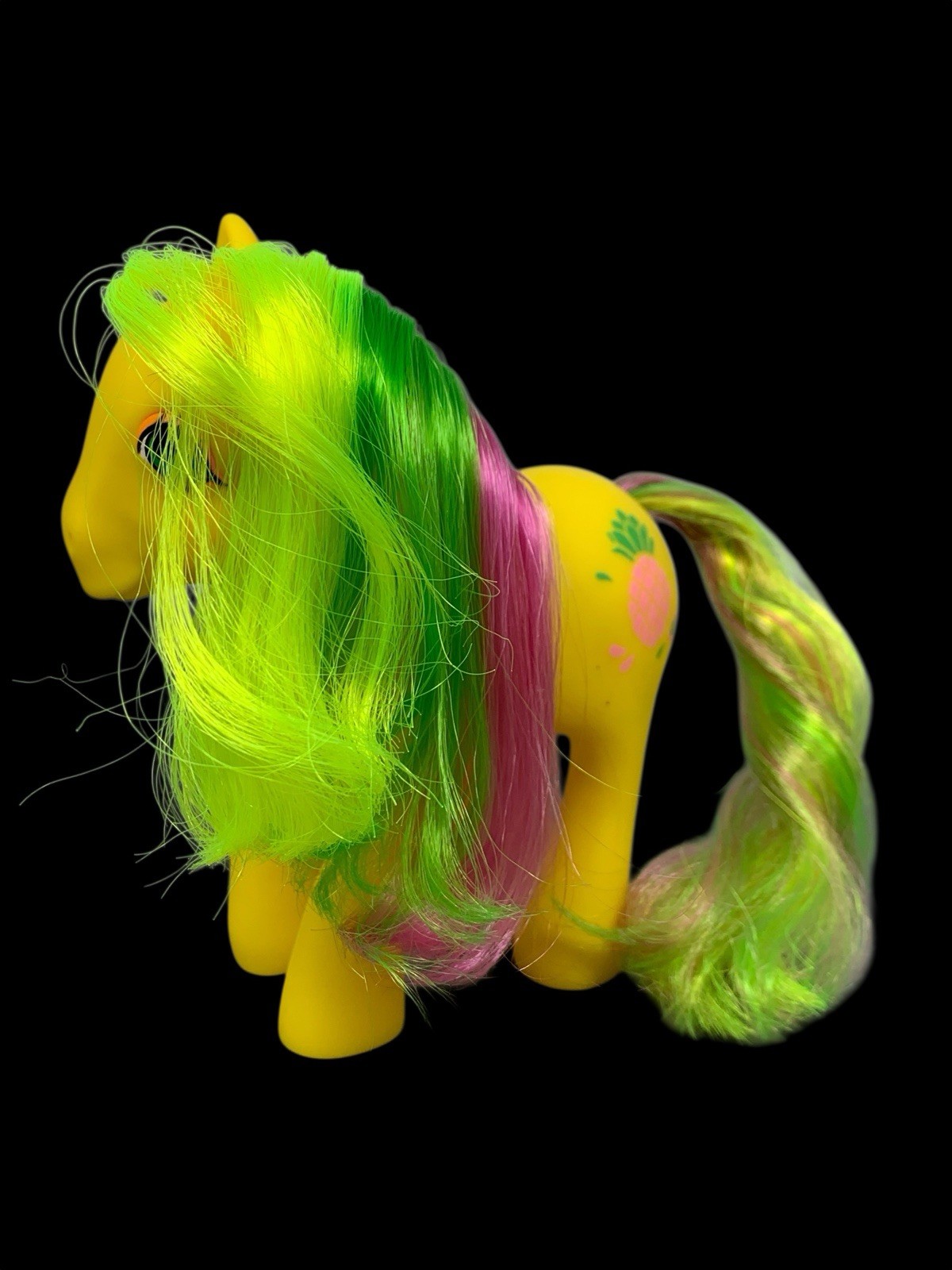 Vintage My Little Pony Tootie Tails Tropical Giallo Neon Ananas Hasbro MLP 87