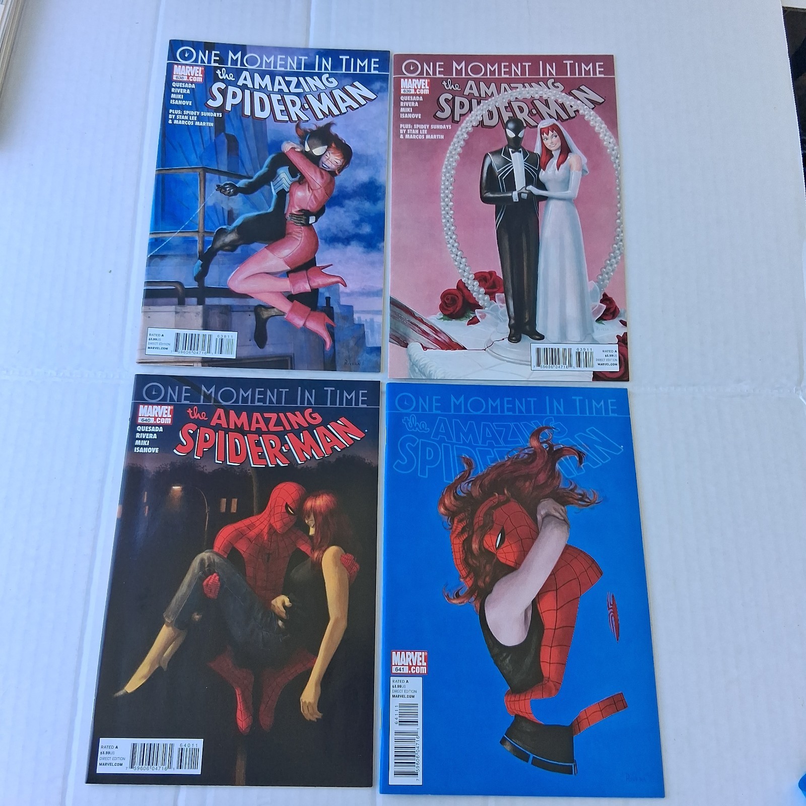 Amazing Spider-Man 638 639 640 641 One Moment in Time (OMIT) Complete Run Set 
