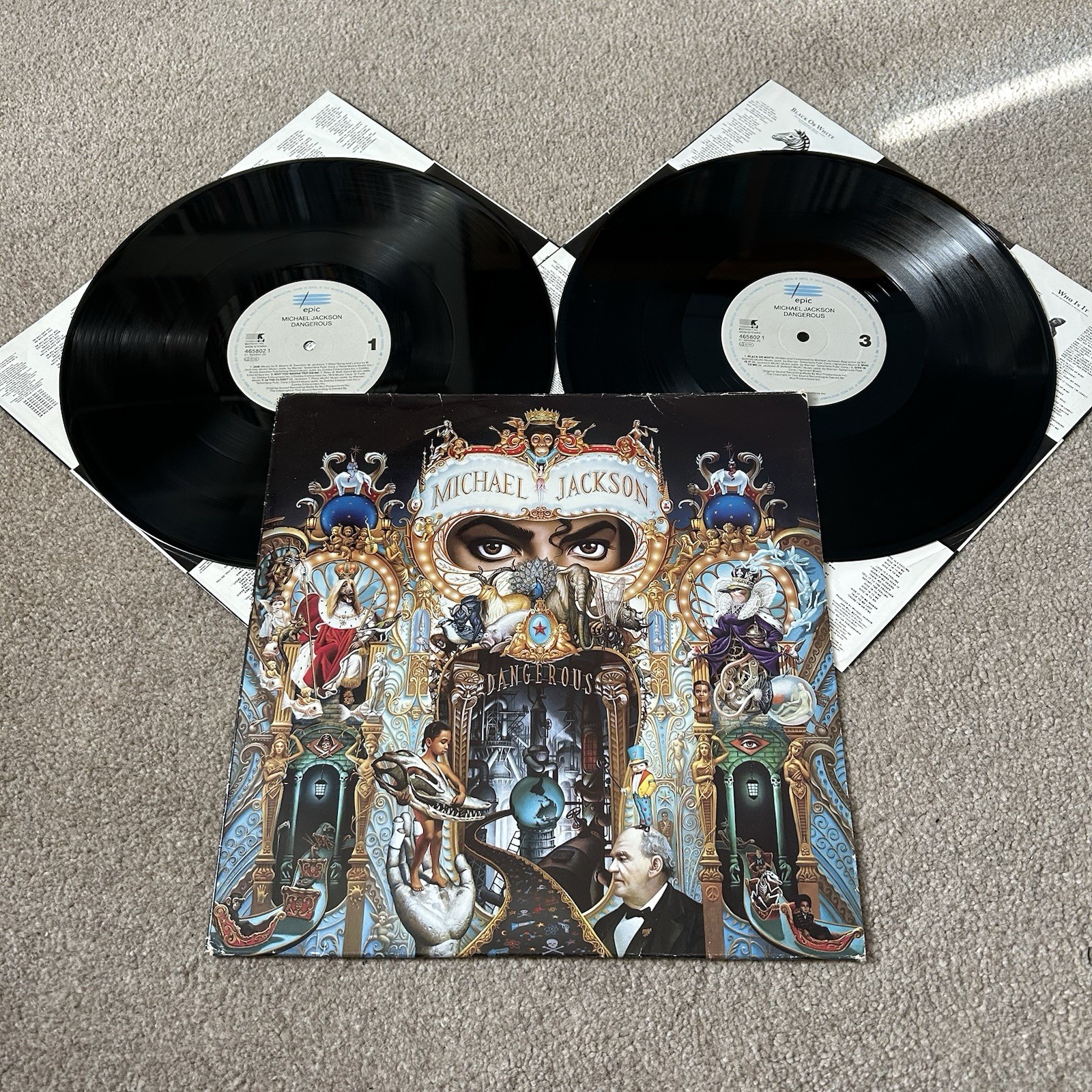Michael Jackson – Dangerous Vinyl Record 2xLP FIRST EUROPEAN Pressing 1991