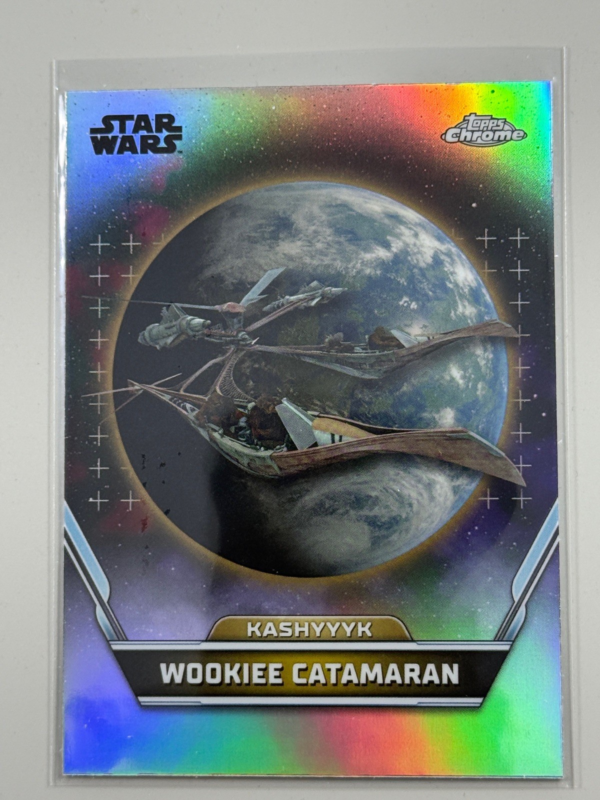 Topps Star Wars 2024 Hyperspace Wookiee Catamaran Kashyyyk Refractor #19