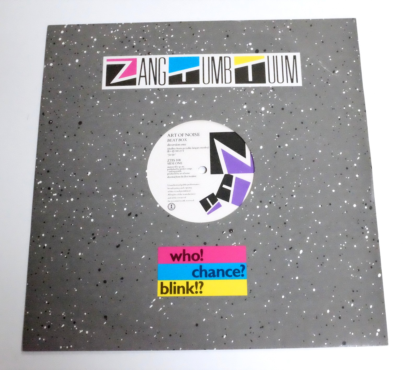 ART OF NOISE - BEAT BOX 12" EX VINYL Original 1983 ZTT UK 12inch Single