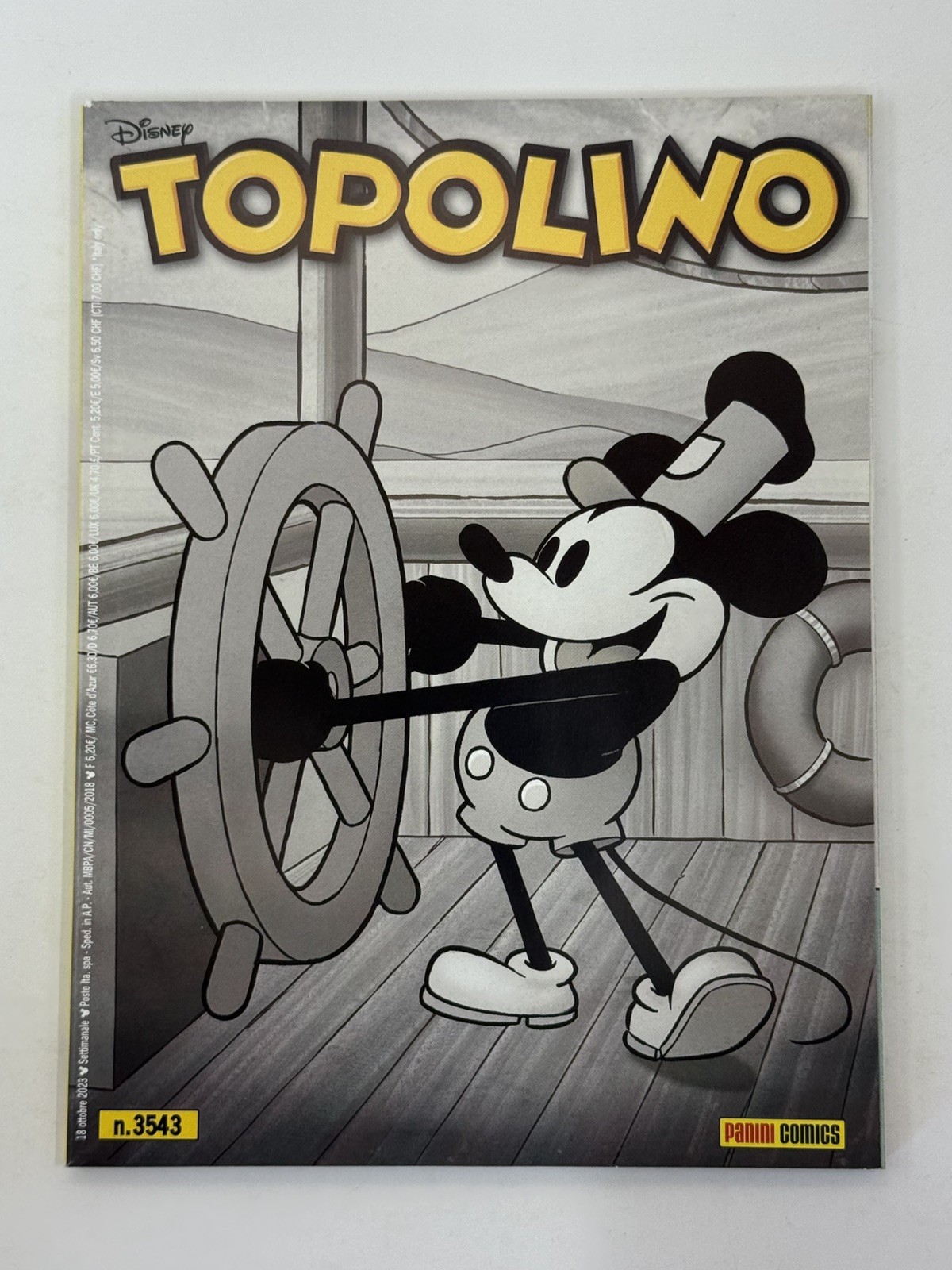 TOPOLINO - N. 3543 - Numero Da Collezione Stemboat Willie- ESAURITO!- Imbustato!