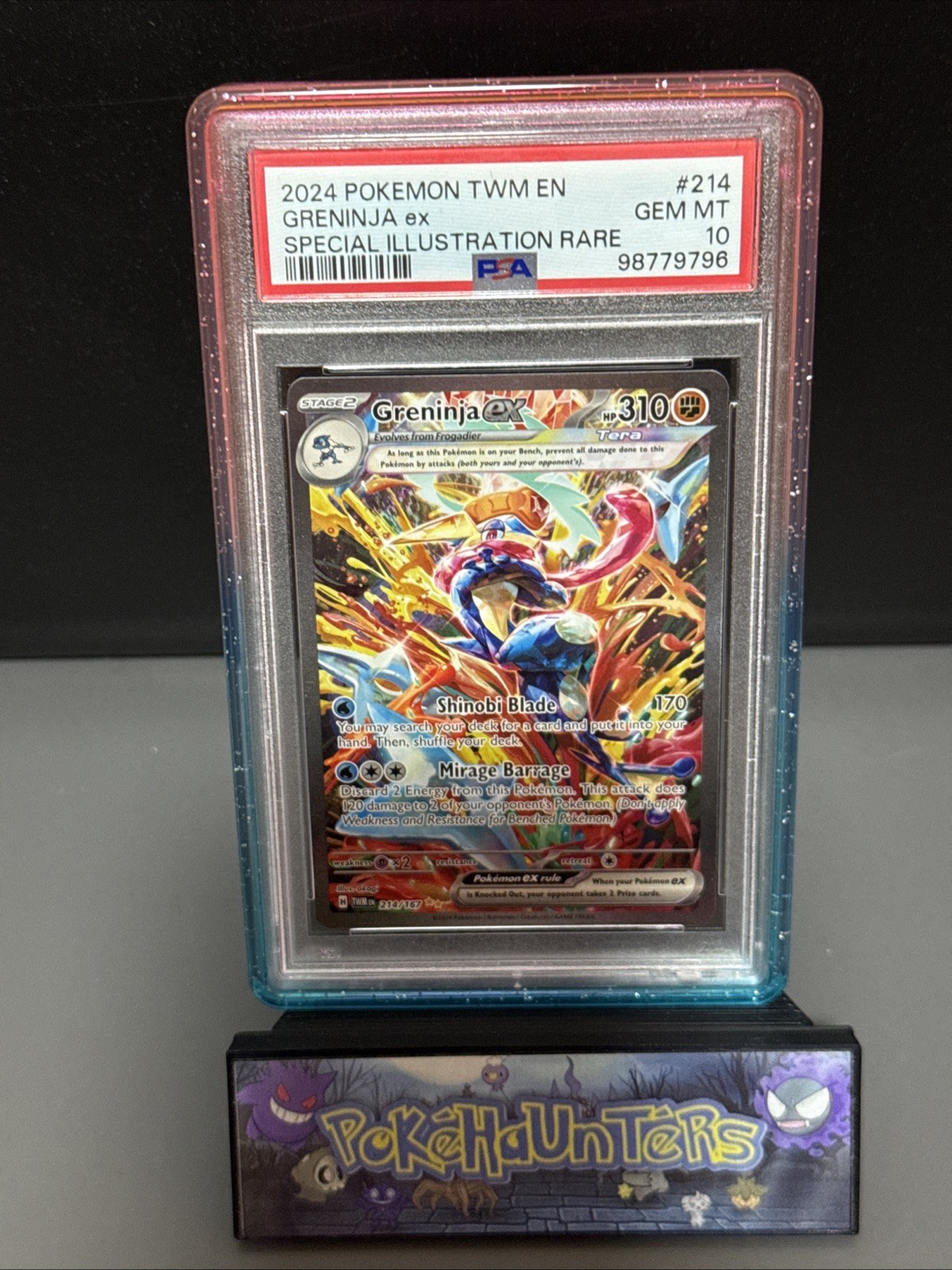 Pokemon Card Greninja EX 214 /167 Twilight Masquerade SIR PSA 10 GEM MINT