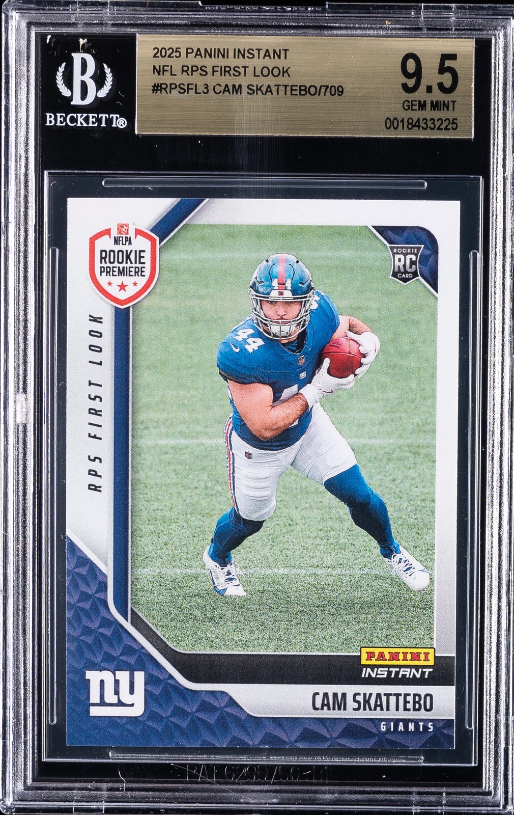2025 PANINI INSTANT NFL RPS FIRST LOOK #RPSFL3 CAM SKATTEBO BGS 9.5