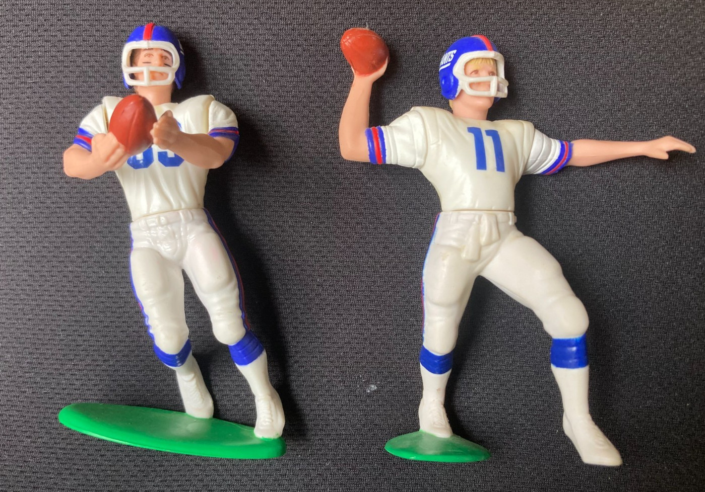 VINTAGE 1989 Phil Simms & Mark Bavaro New York Giants linee di partenza sciolte