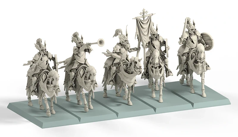 5 Caballeros de la Tumba con Espada con Mando Beholder 32mm