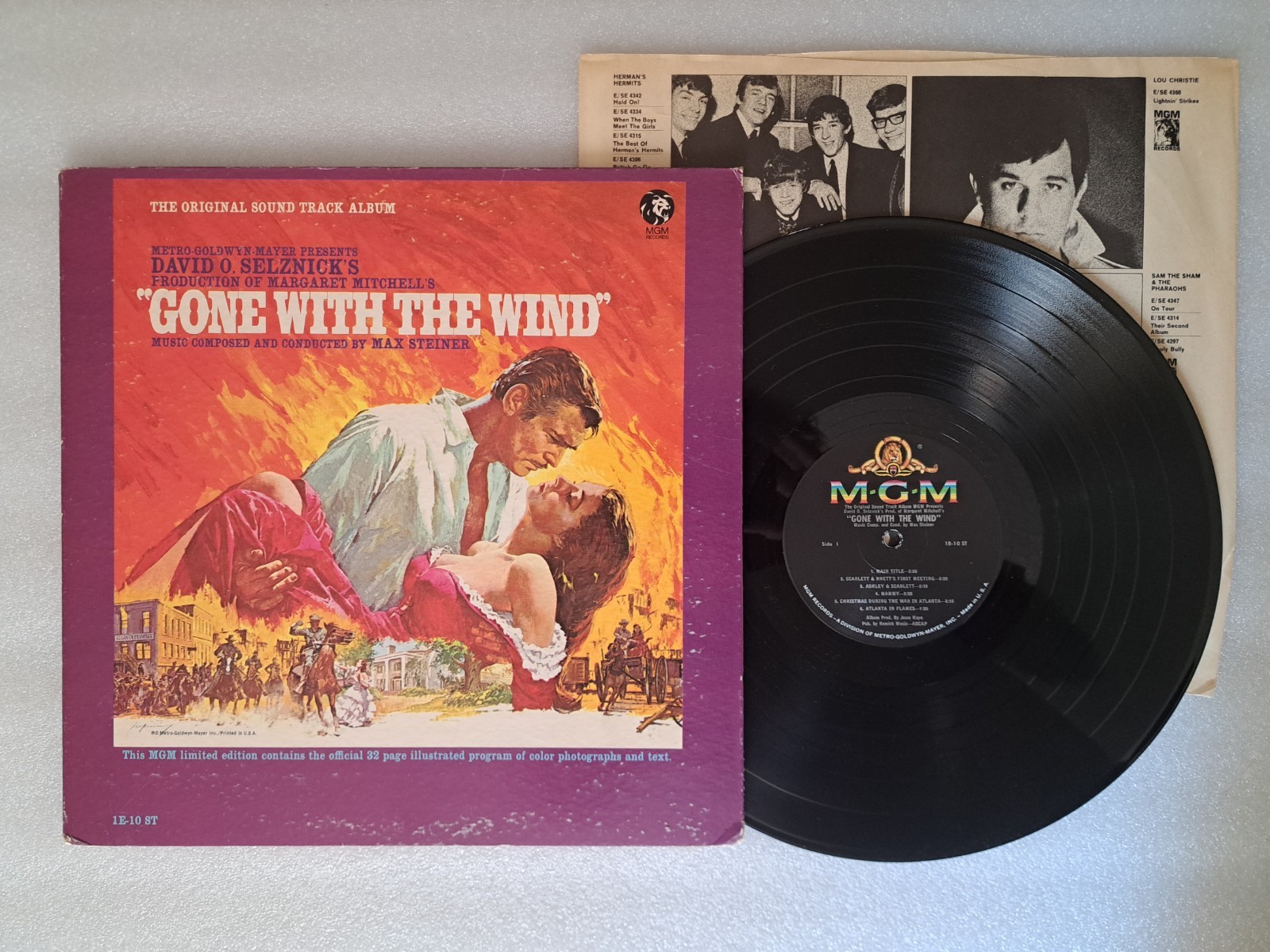Gone with the Wind Soundtrack Vinyl LP MGM Records S1E-10 ST Book 1967 VG+ VG