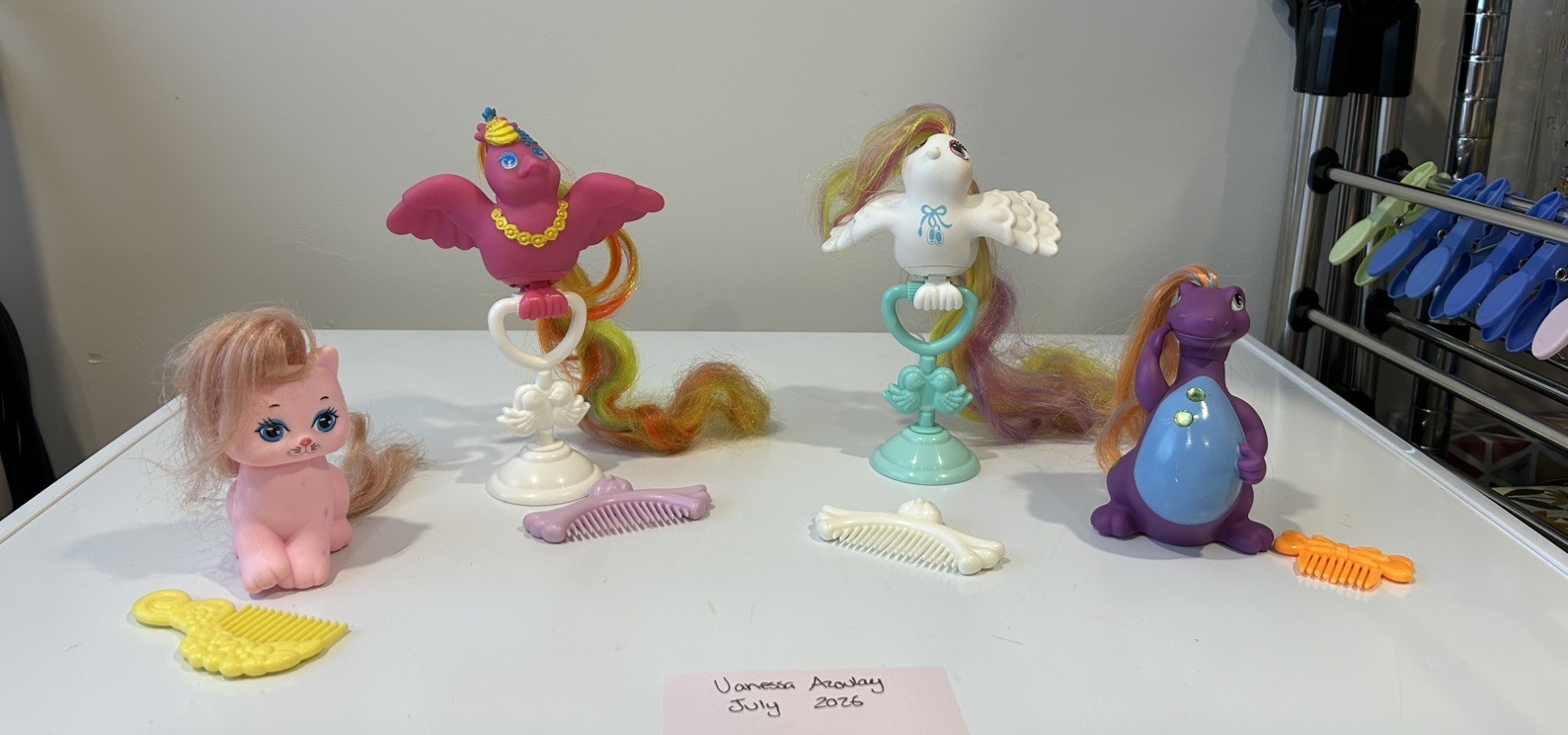 VTG G1 MLP LOT: Fairy Tails, My Pretty Kitty & Darlin Dino w/combs - READ