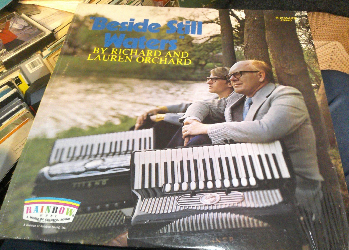 70s RICHARD & LAUREN ORCHARD Beside Still Waters LP Rainbo Gospel Christian NM