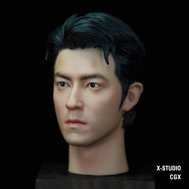 Scultura testa maschio 1/6 modello asiatico Edison Chen adatto 12'' action figure corpo giocattoli