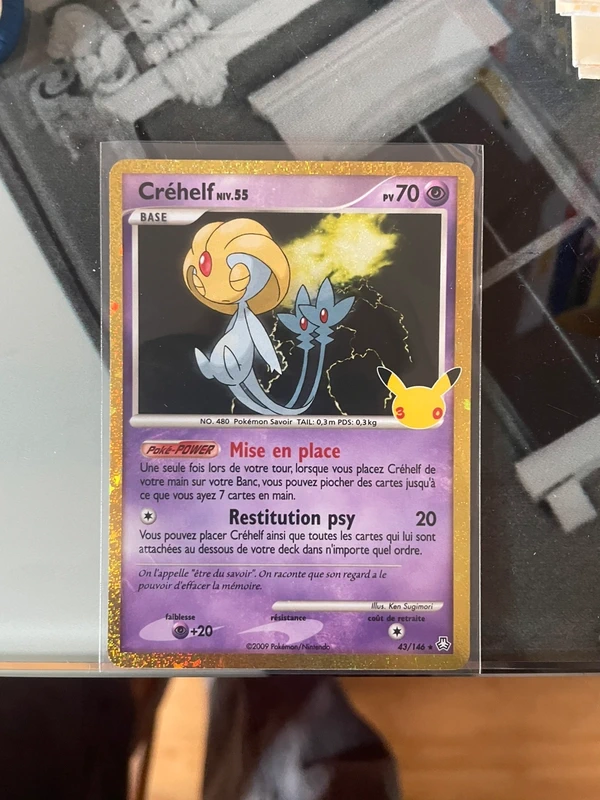 Carte Pokémon 30 ans Créhelf Reprint