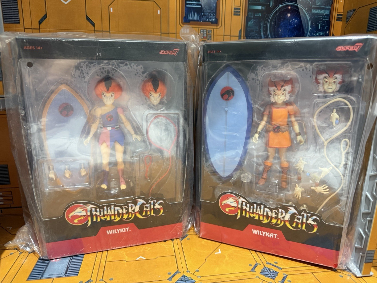 Action figure Super7 Ultimates ThunderCats Wilykit & Wilykat nuove sigillate