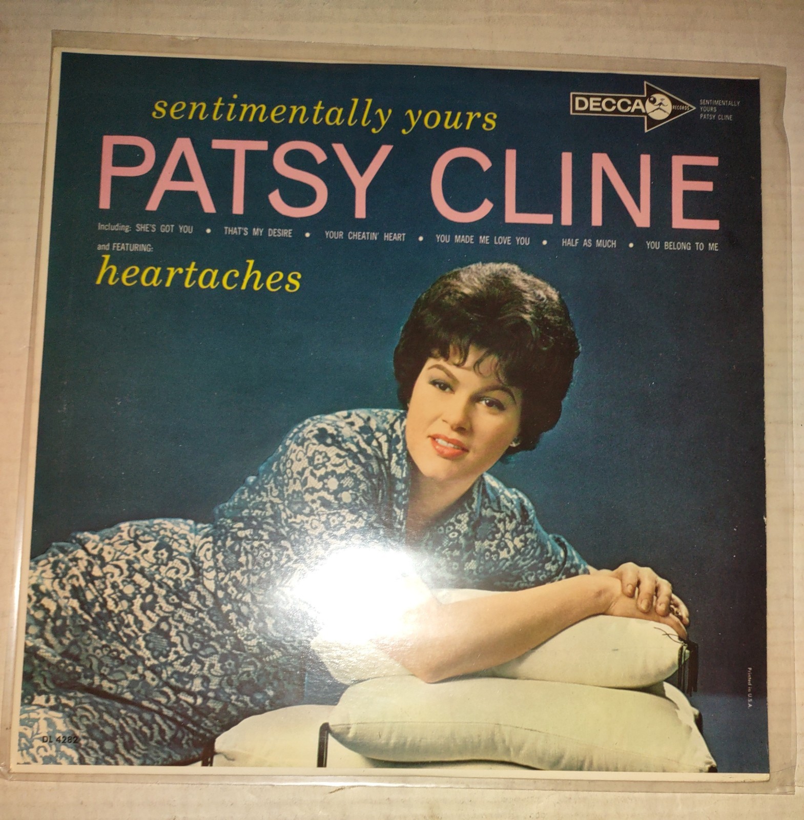 Patsy Cline, Sentimentally Yours (Vinyl 1962 FINAL Record Album) DL4282