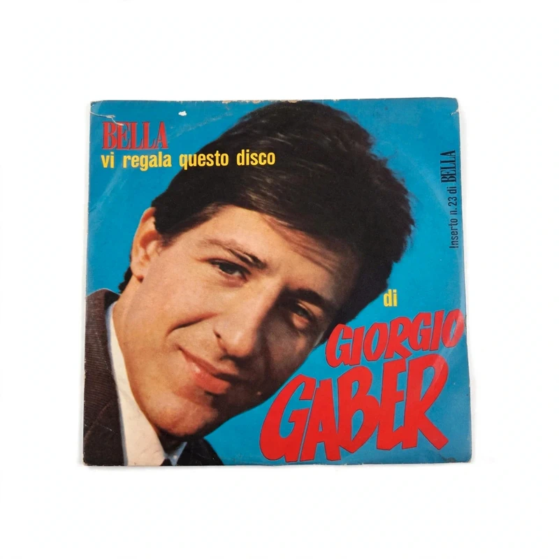 Giorgio Gaber - Disco promo BELLA rivista Inserto n.23 45 giri 1960s Rarissimo