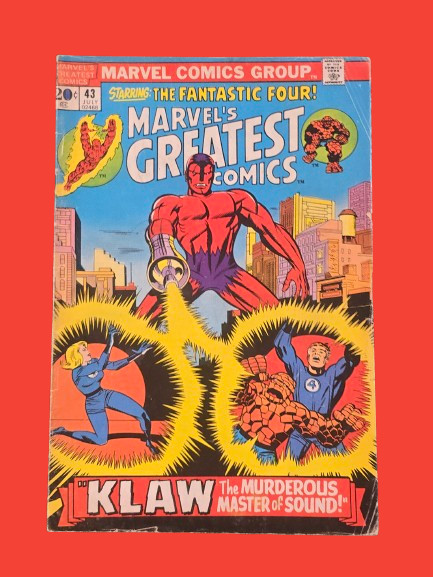Marvel's Greatest Comics #43 1973 Marvel Fantastic Four Klaw Jack Kirby