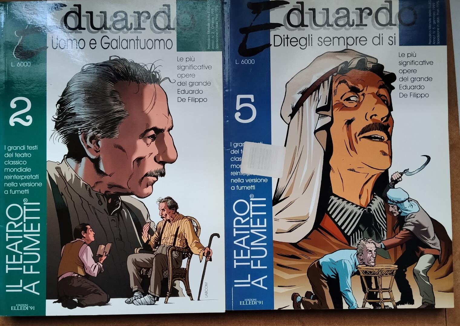 IL TEATRO A FUMETTI.  EDUARDO DE FILIPPO . DUE NUMERI. 1998