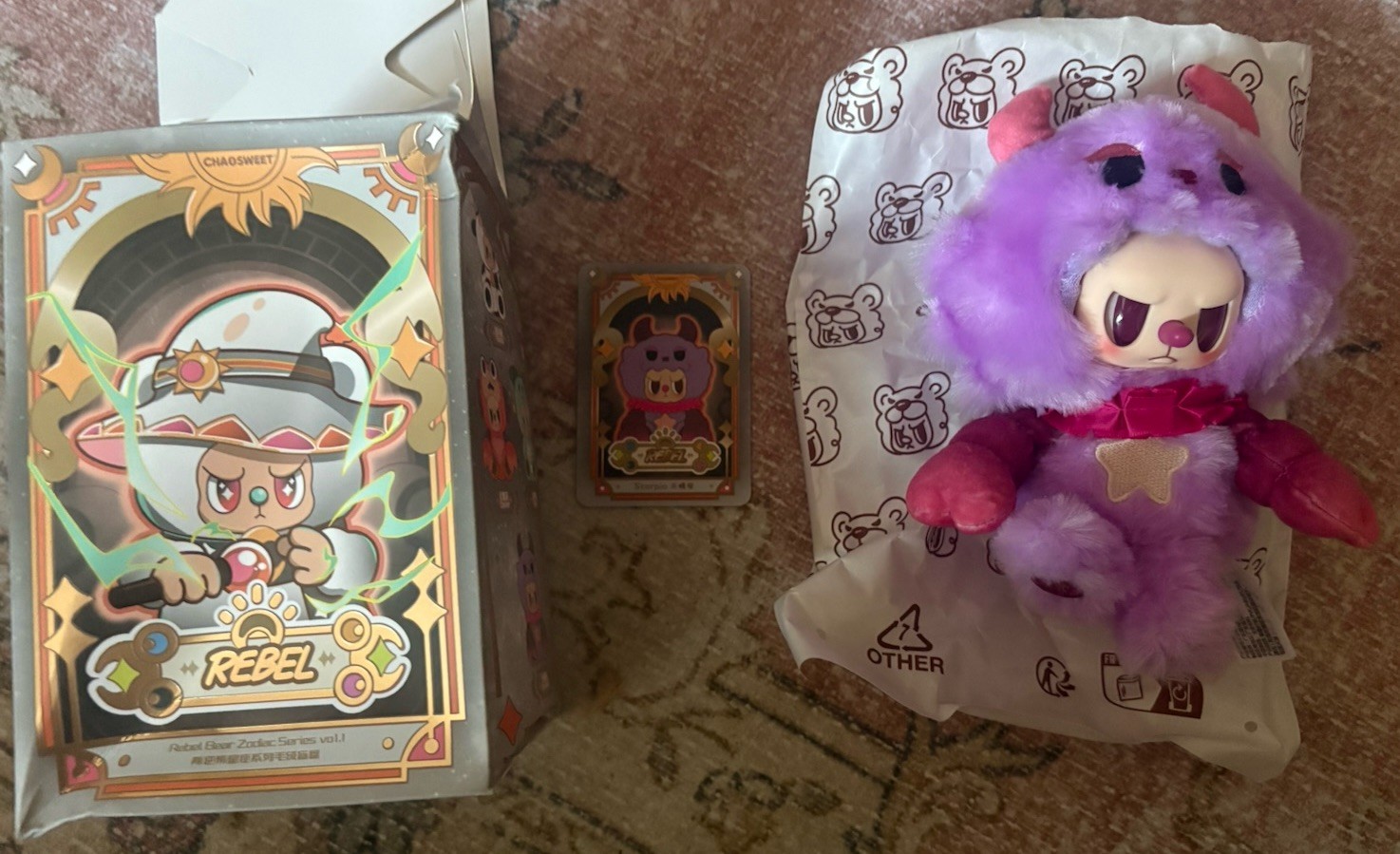 Peluche Chaosweet Orso Ribelle Serie ZODIAC SCORPIO