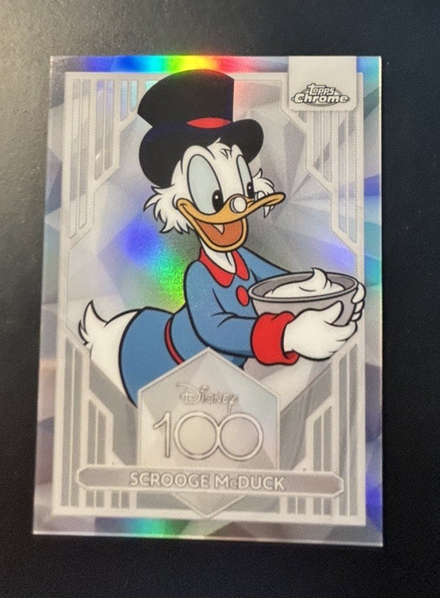2023 Topps Chrome Disney 100 #87 Scrooge Mcduck Refractor da Bustina