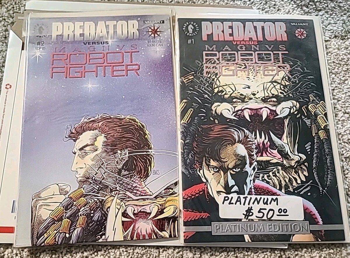 Predator vs Magnus Robot Fighter #1 Platinum Edition + #2 - Valiant Comics - Lotto