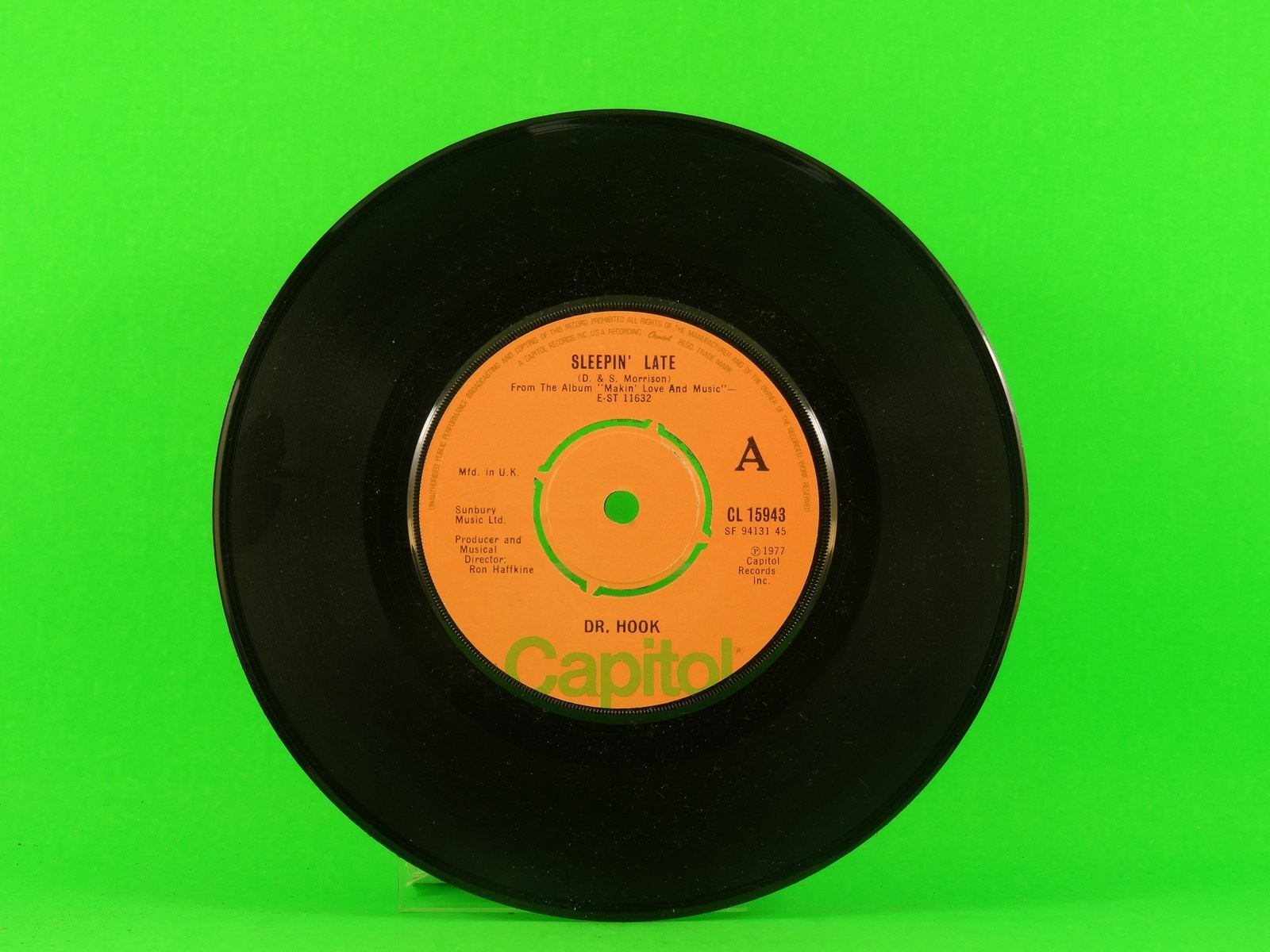 DR HOOK SLEEPIN' LATE (3) (137) 7" CAPITOL