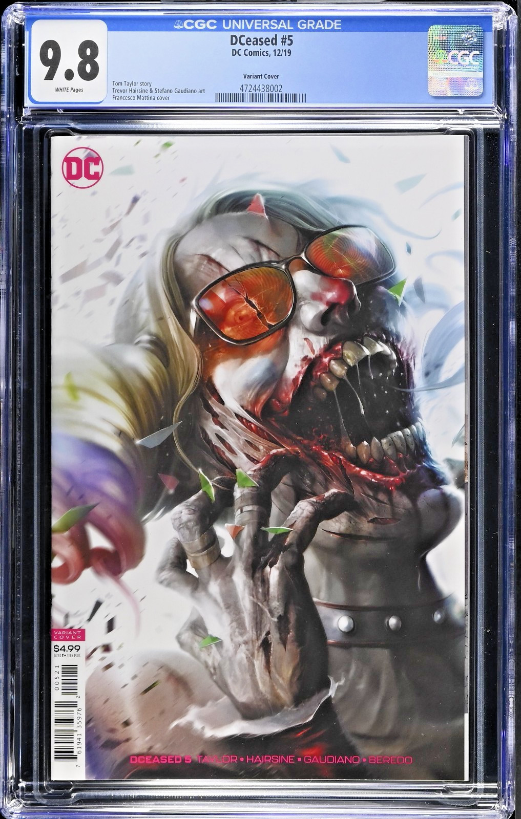 DCeased #5 CGC 9.8 Variant Cover Harley Quinn Francesco Mattina Cover DC Comics