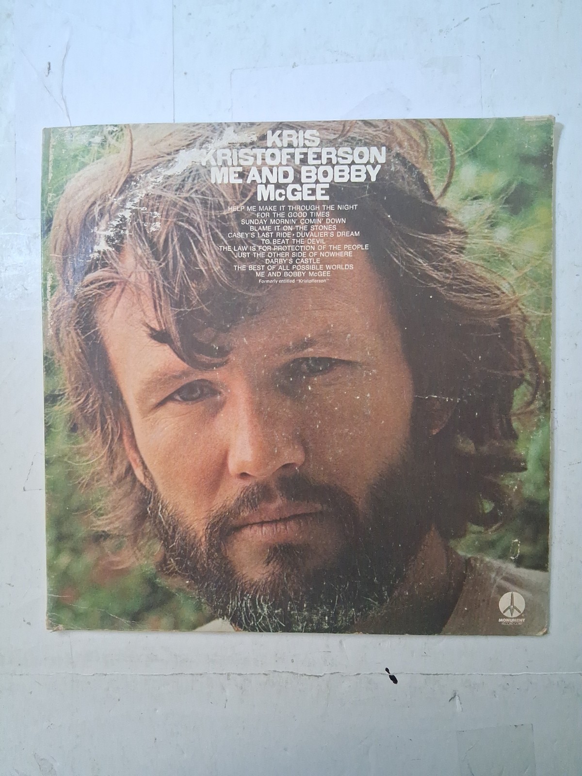 Vinyl Record LP Kris Kristofferson Me and Bobby McGee VG