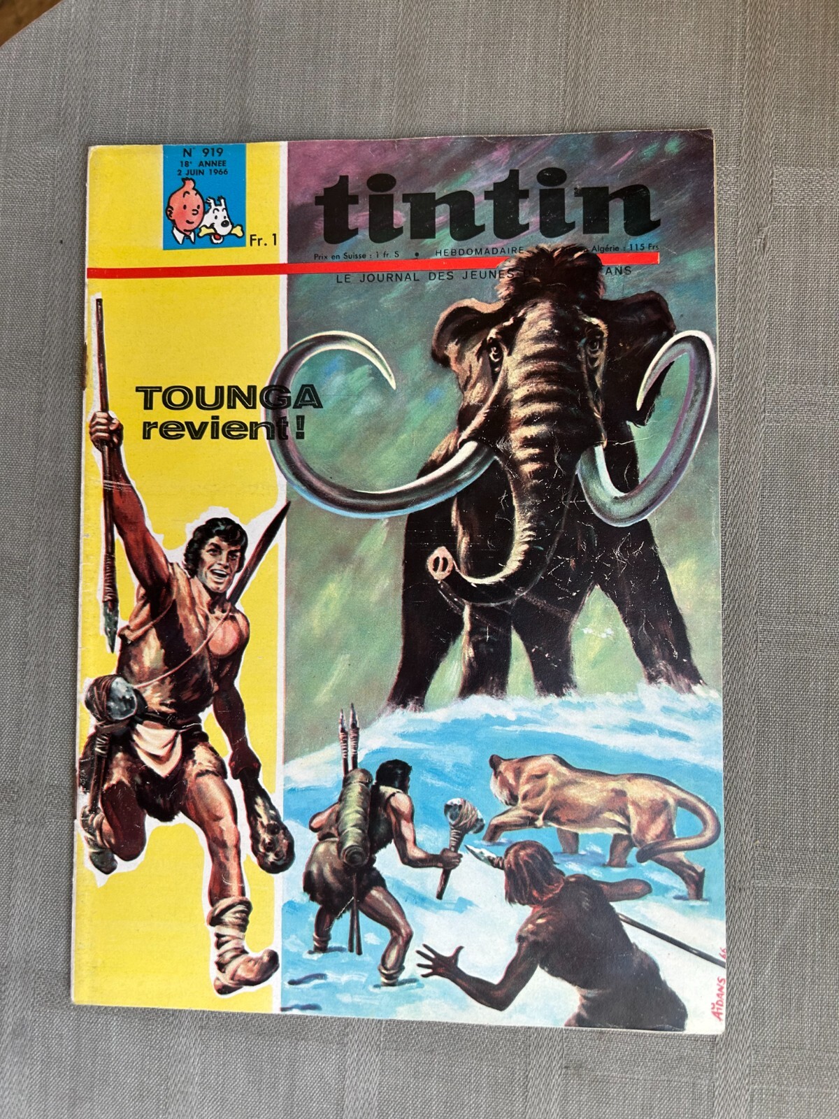 Hebdo Tintin 1ª Serie N°919 In Buone Condizioni