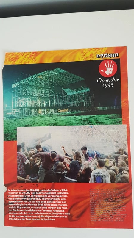 Página Poster Dynamo Open Air 1995 Festival