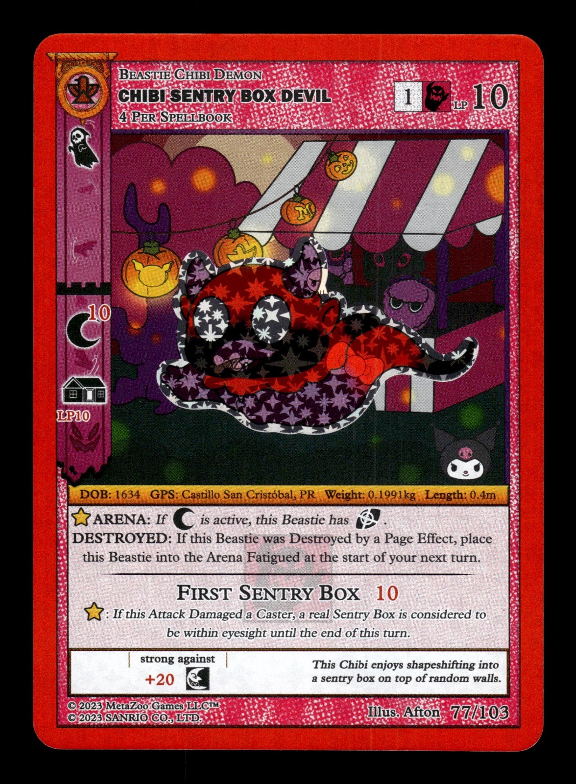 Chibi Sentry Box Devil 77/103 MetaZoo Kuromi's Cryptid Carnival Reverse Holo