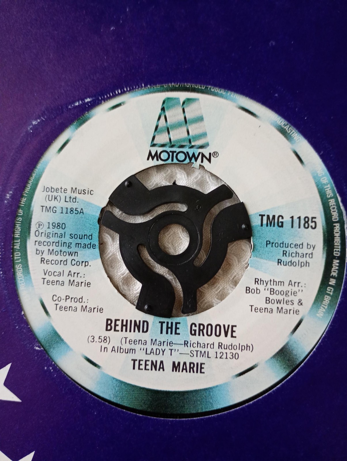 Teena Marie ~Behind the Groove /You're All the Boogie I Need Motown 1980 7"