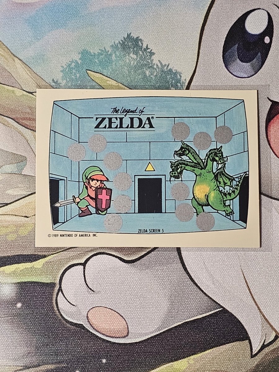Nintendo 1989 Topps Legend of Zelda Schermo 5 di 10 Scratch-off Gioco Sticker Card