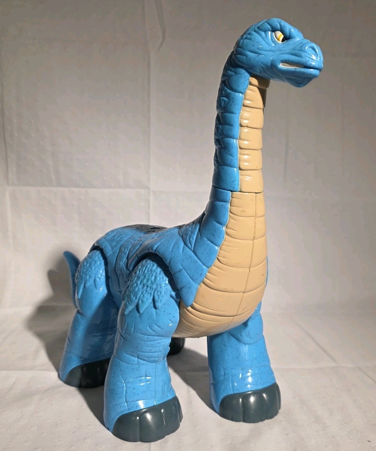 Fisher Price Dinosauro Blu 2010 Collo Lungo Giocattolo Bambini Figura Da Collezione
