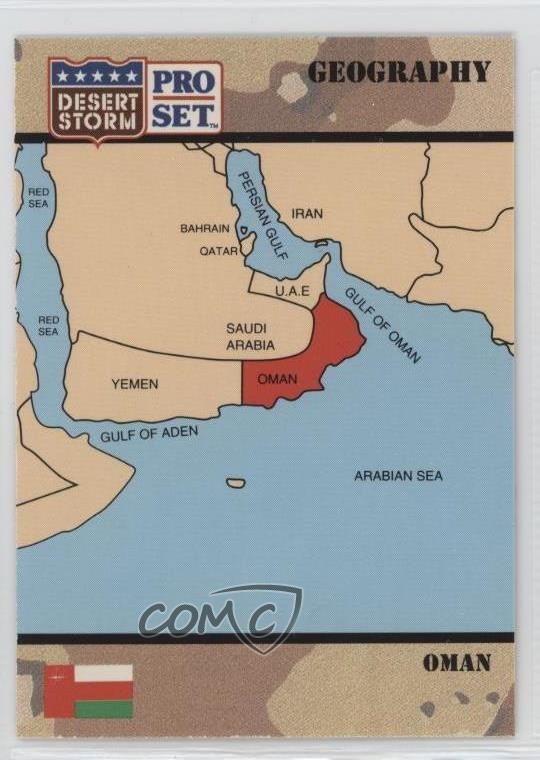 1991 Pro Set Desert Storm Geography Oman #42 1b9b