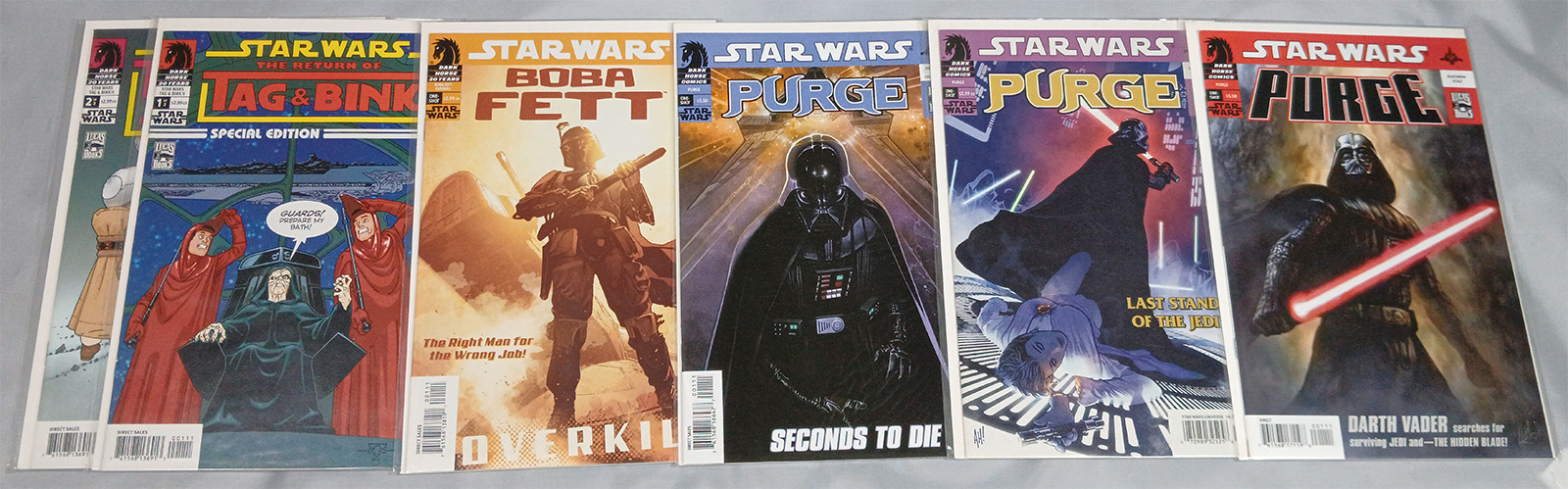 Star Wars Lot Purge Seconds Die Last Stand Hidden Blade Boba Fett Tag & Bink