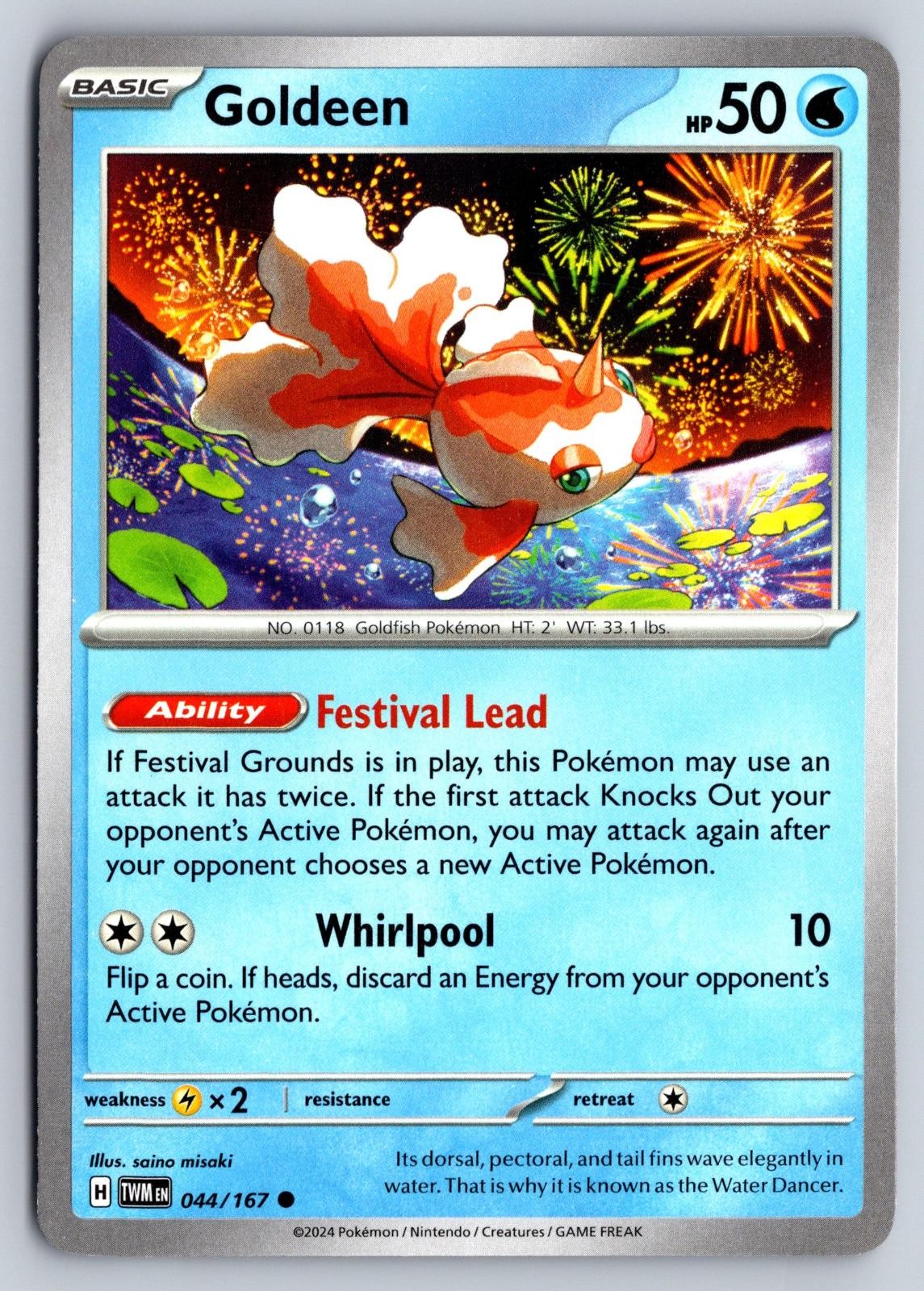 Goldeen 044/167 Maschera del Crepuscolo Pokemon misaki