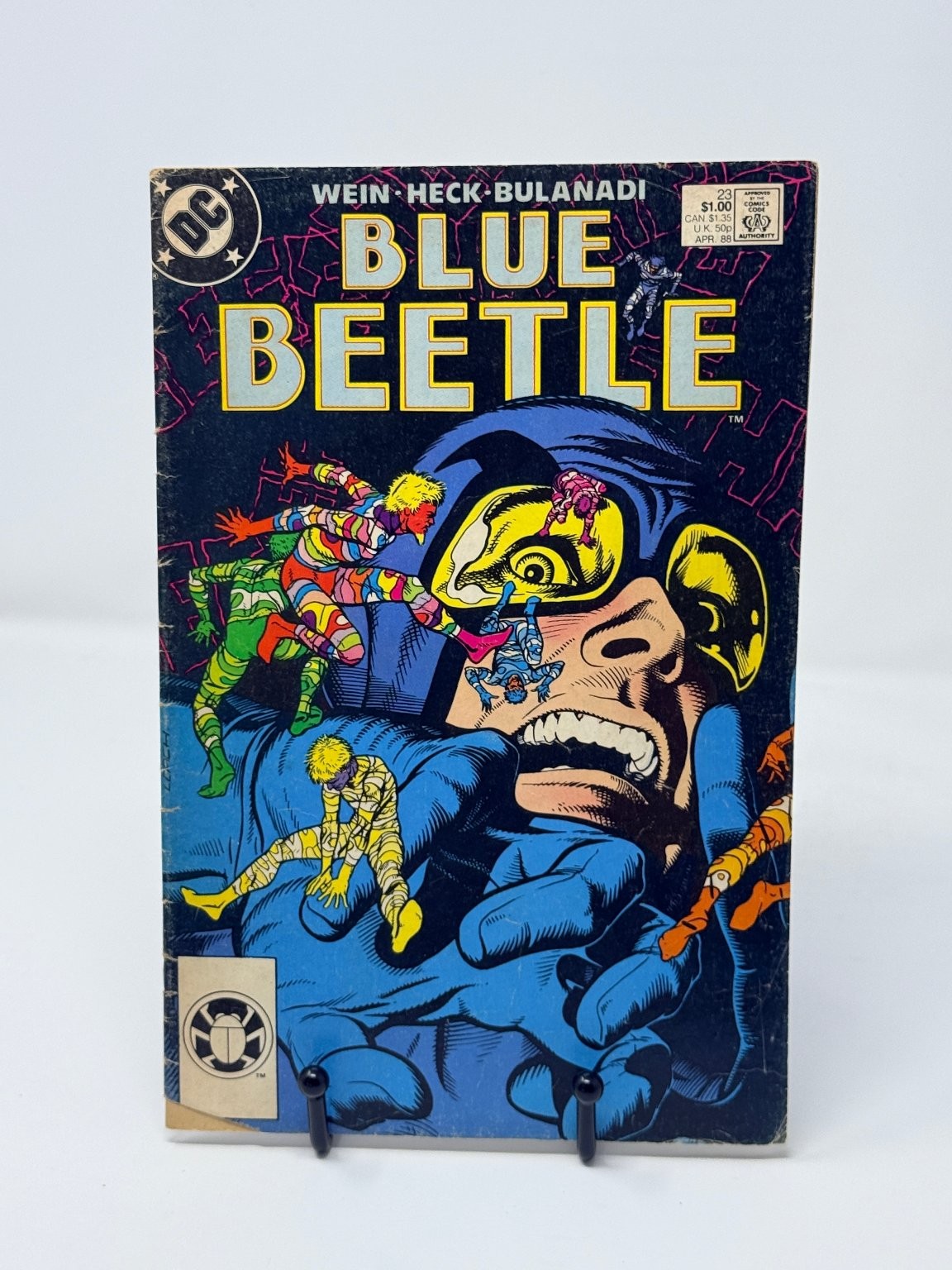 BLUE BEETLE #23 Vino Posteriore Bulanadi DC Comics 1988 Vintage Età del Bronzo