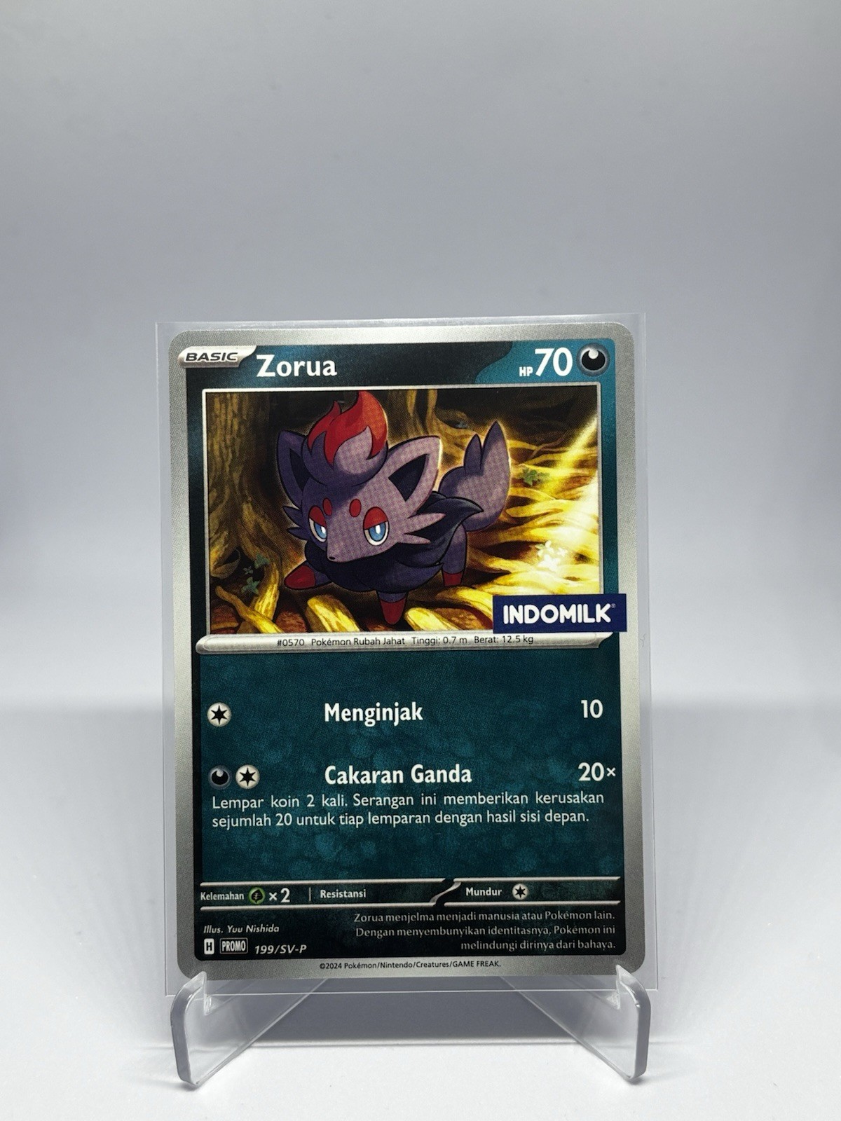 Pokemon Zorua Indomilk 199 SV-P promo Indonesia quasi nuovo