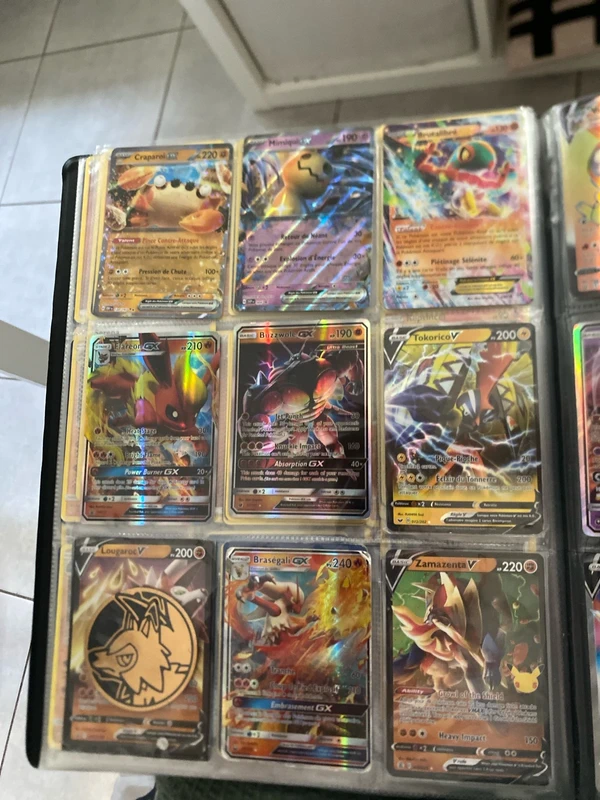 Carte Pokémon 50 € toutes les cartes plus des pochettes pour les protéger, mais pas pour toute