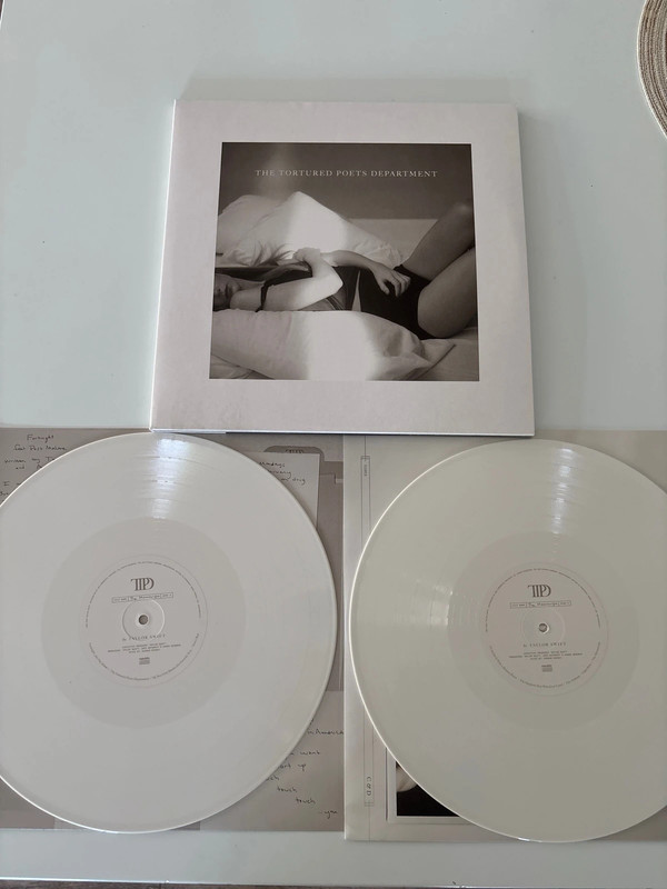 Taylor Swift the tortured poets department double disques vinyles 33t blanc