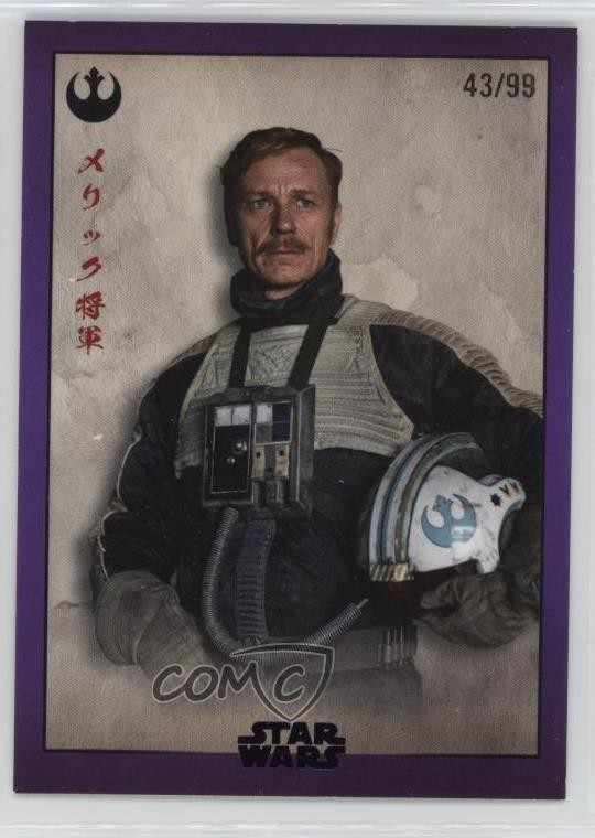 2025 Topps Star Wars Meiyo Alleanza Ribelle Foglio Viola 43/99 Generale Merrick 1i3m