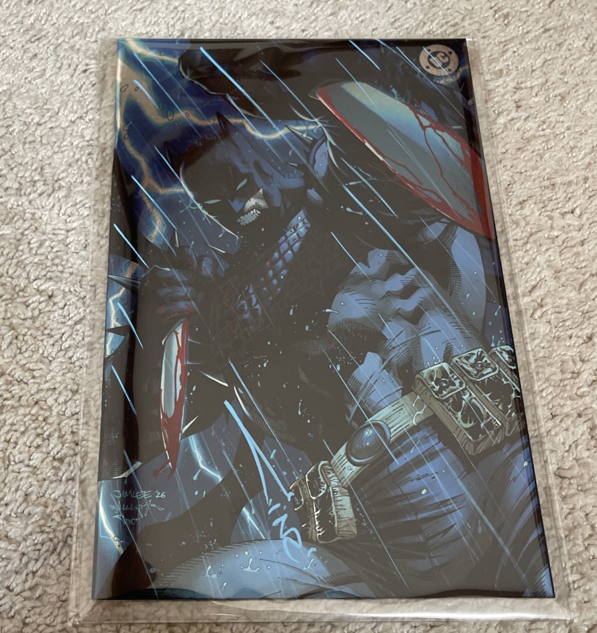 Absolute Batman #22 Jim Lee Foil Virgin SDCC 2026 firmato e osservazione_Alex Sinclair