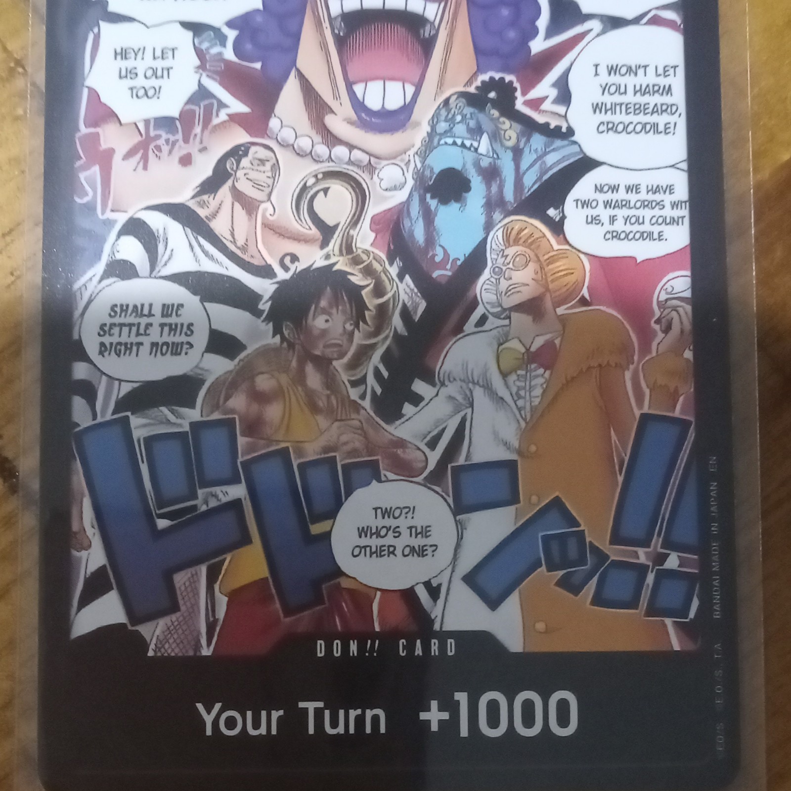 Bandai One Piece Gioco di Carte Don!! Card +1000 Your Turn Full Art Inglese
