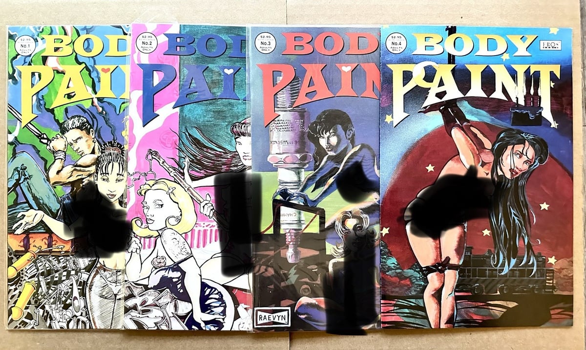 Body Paint #1-4 Full Comic Set (Eros/Fantagraphics 1995) RARE! HIGH GRADE!