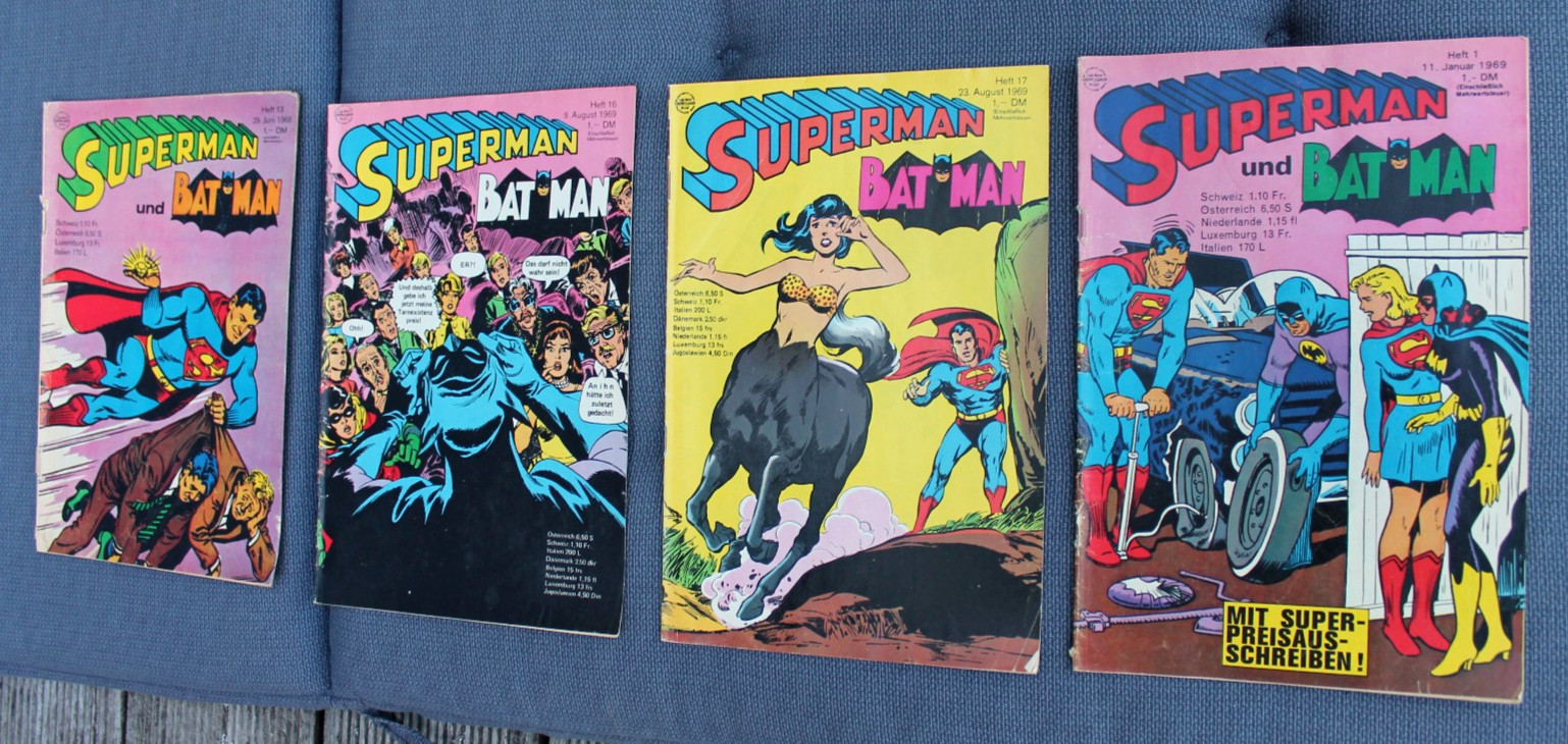 Libretto Superman n.13 del 1968 e 1, 16, 17 del 1969 (originale ehapa) Z 2-